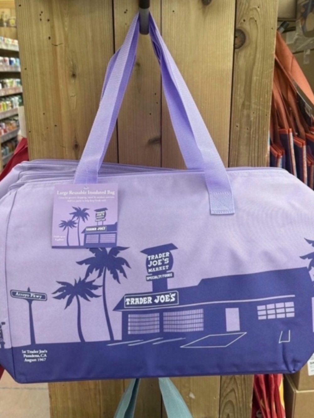NWT Trader Joe's Large
Purple Reusable Insulated Bag
Tote New Spring 2026